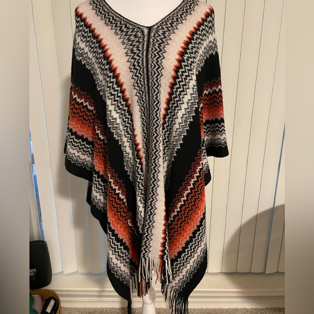 Missoni knit poncho